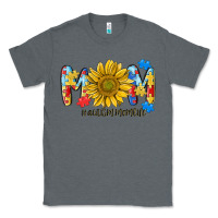 Charcoal Heather autism mom life sunflower Classic Tee - MaliasSmallBusiness