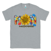 Heather Grey autism mom life sunflower Classic Tee - MaliasSmallBusiness