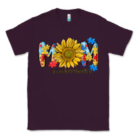 Plum autism mom life sunflower Classic Tee - MaliasSmallBusiness