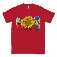 Red autism mom life sunflower Classic Tee - MaliasSmallBusiness
