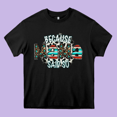 Because Mama Said So Heavy Core Tee Designed By Cowhidedigitalart