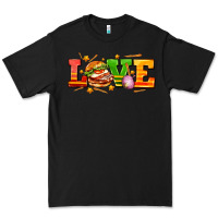 Black love with hamburger Premium Tee - AdoDesignShop