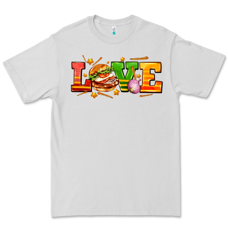 Love With Hamburger Premium Tee by AdoDesignShop | Teevron