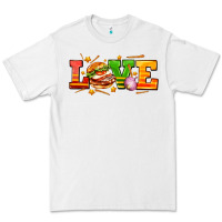 White love with hamburger Premium Tee - AdoDesignShop
