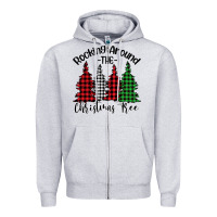 Heather Grey Rockin' Around The Christmas Tree Zipper Hoodie - Bettercallsaul
