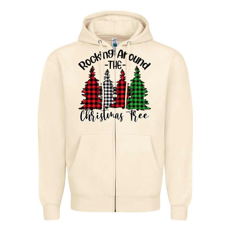 Rockin' Around The Christmas Tree Zipper Hoodie by Bettercallsaul | Teevron
