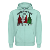 Seafoam Rockin' Around The Christmas Tree Zipper Hoodie - Bettercallsaul