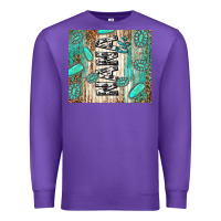 Purple nana life glitter leopard Premium Sweatshirt - TumblerDesignByShophia