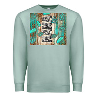 Seafoam nana life glitter leopard Premium Sweatshirt - TumblerDesignByShophia