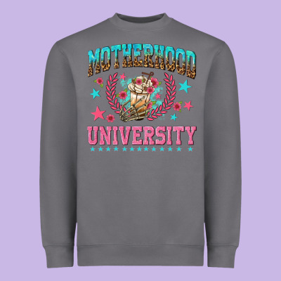 Motherhood University With Coffee Heavyweight Sweatshirt Designed By Nancycooperartshop