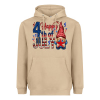 Mushroom Happy 4th Of July with gnome Heavyweight Hoodie - HowdyJamesFarm