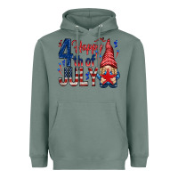 Sage Happy 4th Of July with gnome Heavyweight Hoodie - HowdyJamesFarm