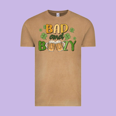 Bad And Boozy Vintage Tee Designed By Maliassmallbusiness