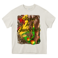 Cream steppin' in to juneteenth Heavy Core Tee - HRA Design Shop