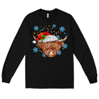 Black christmas cow Long Sleeve Tee - MaliasSmallBusiness