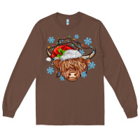Chestnut christmas cow Long Sleeve Tee - MaliasSmallBusiness