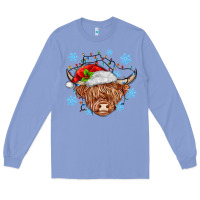 Colony Blue christmas cow Long Sleeve Tee - MaliasSmallBusiness