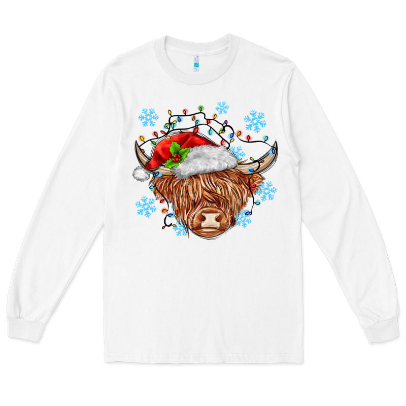 Christmas Cow Long Sleeve Tee by MaliasSmallBusiness | Teevron