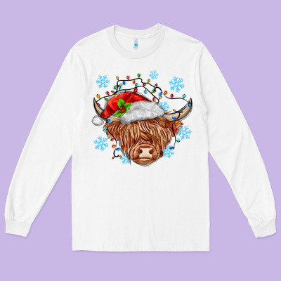 Christmas Cow Long Sleeve Tee Designed By Maliassmallbusiness