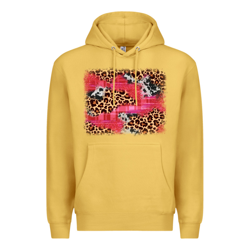 Valentine's Day Cowhide Leopard Background Premium Hoodie by JahusDesignShop | Teevron