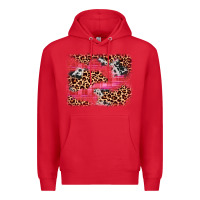 Red valentine's day cowhide leopard background Premium Hoodie - JahusDesignShop