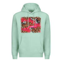 Seafoam valentine's day cowhide leopard background Premium Hoodie - JahusDesignShop
