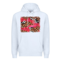White valentine's day cowhide leopard background Premium Hoodie - JahusDesignShop