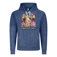 Vintage Denim Easter Day Cow Vintage Hoodie - NancyCooperArtShop