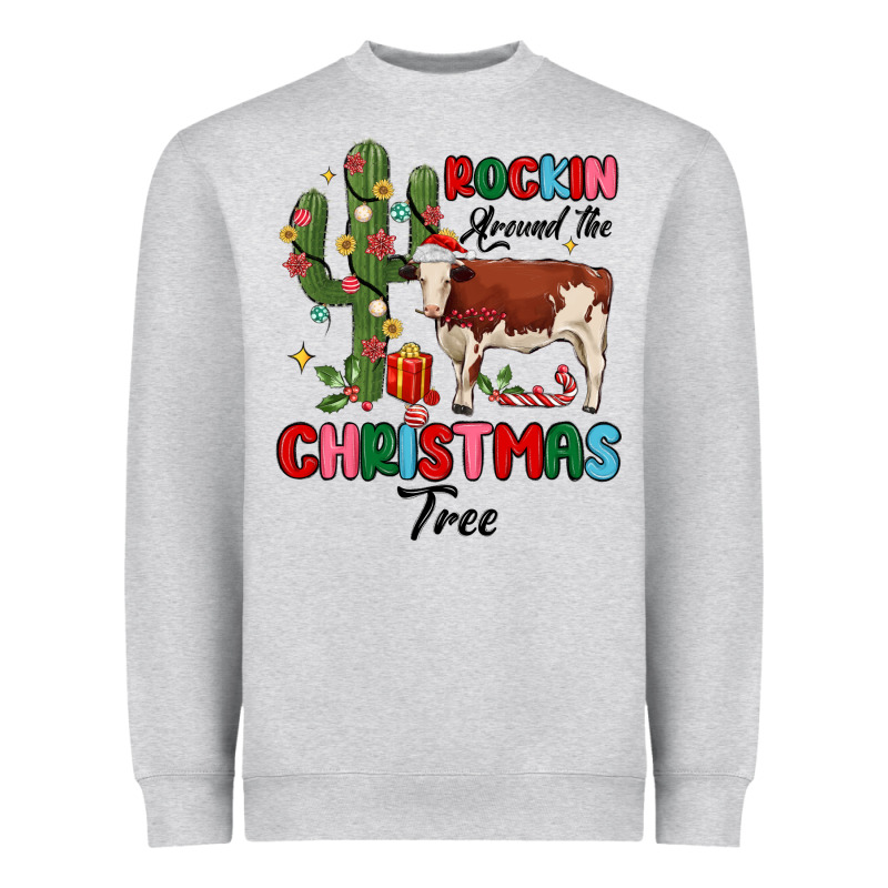 Rockin Around The Christmas Tree Heavyweight Sweatshirt by MaliasSmallBusiness | Teevron