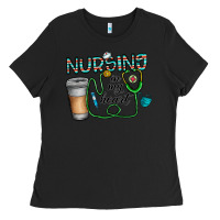 Black nursing İn my heart Ladies Tee - CowhideDigitalArt