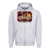 Heather Grey Merry Christmas Truck Zipper Hoodie - Bettercallsaul