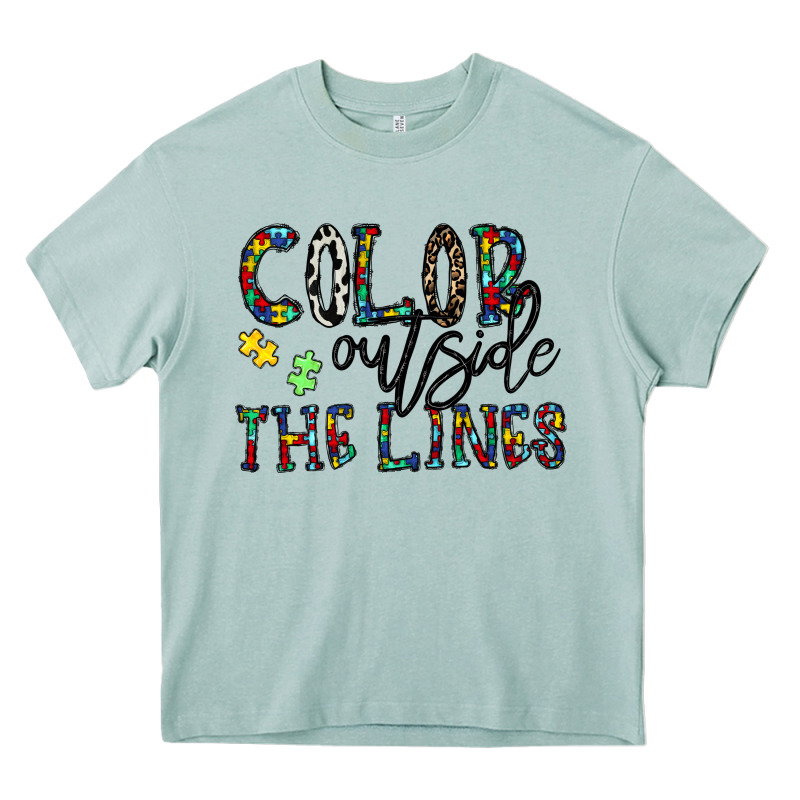 Color Outside The Lines Heavy Core Tee by CowhideDigitalArt | Teevron