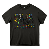 Asphalt color outside the lines Heavy Core Tee - CowhideDigitalArt
