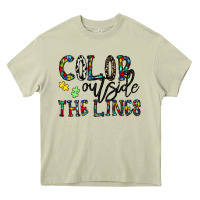 Mossy color outside the lines Heavy Core Tee - CowhideDigitalArt