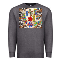 Charcoal Heather faith puzzle ribbon Premium Sweatshirt - TumblerDesignByShophia