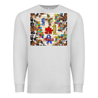 Dove Grey faith puzzle ribbon Premium Sweatshirt - TumblerDesignByShophia