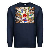 Navy faith puzzle ribbon Premium Sweatshirt - TumblerDesignByShophia