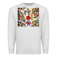 Oatmeal Heather faith puzzle ribbon Premium Sweatshirt - TumblerDesignByShophia