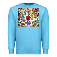 Ocean Blue faith puzzle ribbon Premium Sweatshirt - TumblerDesignByShophia