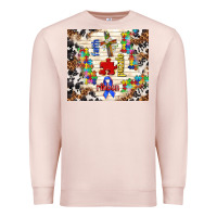 Pale Pink faith puzzle ribbon Premium Sweatshirt - TumblerDesignByShophia
