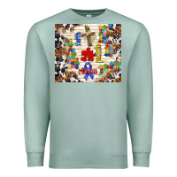 Seafoam faith puzzle ribbon Premium Sweatshirt - TumblerDesignByShophia