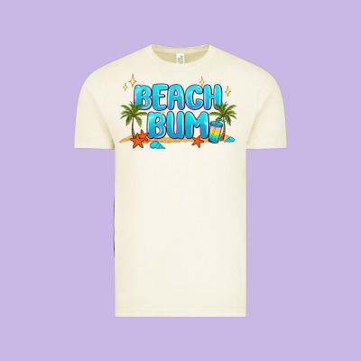 Beach Bum Vintage Tee Designed By Jahusdesignshop