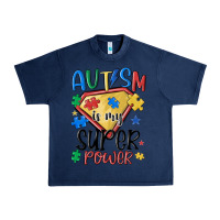 Navy autism is my super power Urban Heavy Tee - MaliasSmallBusiness