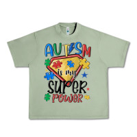 Oil Green autism is my super power Urban Heavy Tee - MaliasSmallBusiness