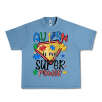 Pebble Blue autism is my super power Urban Heavy Tee - MaliasSmallBusiness