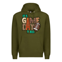 Army Green It's game day y'all Premium Hoodie - HowdyJamesFarm