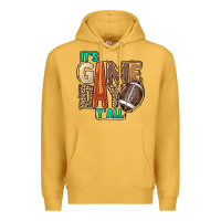 Mustard It's game day y'all Premium Hoodie - HowdyJamesFarm