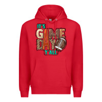 Red It's game day y'all Premium Hoodie - HowdyJamesFarm