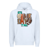 White It's game day y'all Premium Hoodie - HowdyJamesFarm