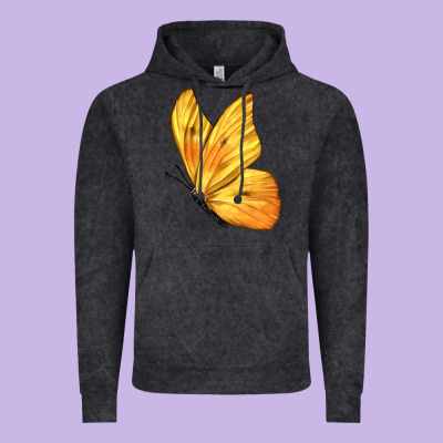 Flying Cloudless Sulphur Butterfly Vintage Hoodie Designed By Lillyallendesigns